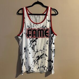 Fame Women's Black and White Tank Top